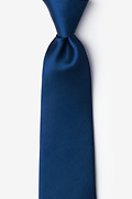 Navy Blue Extra Long Tie Photo (0)