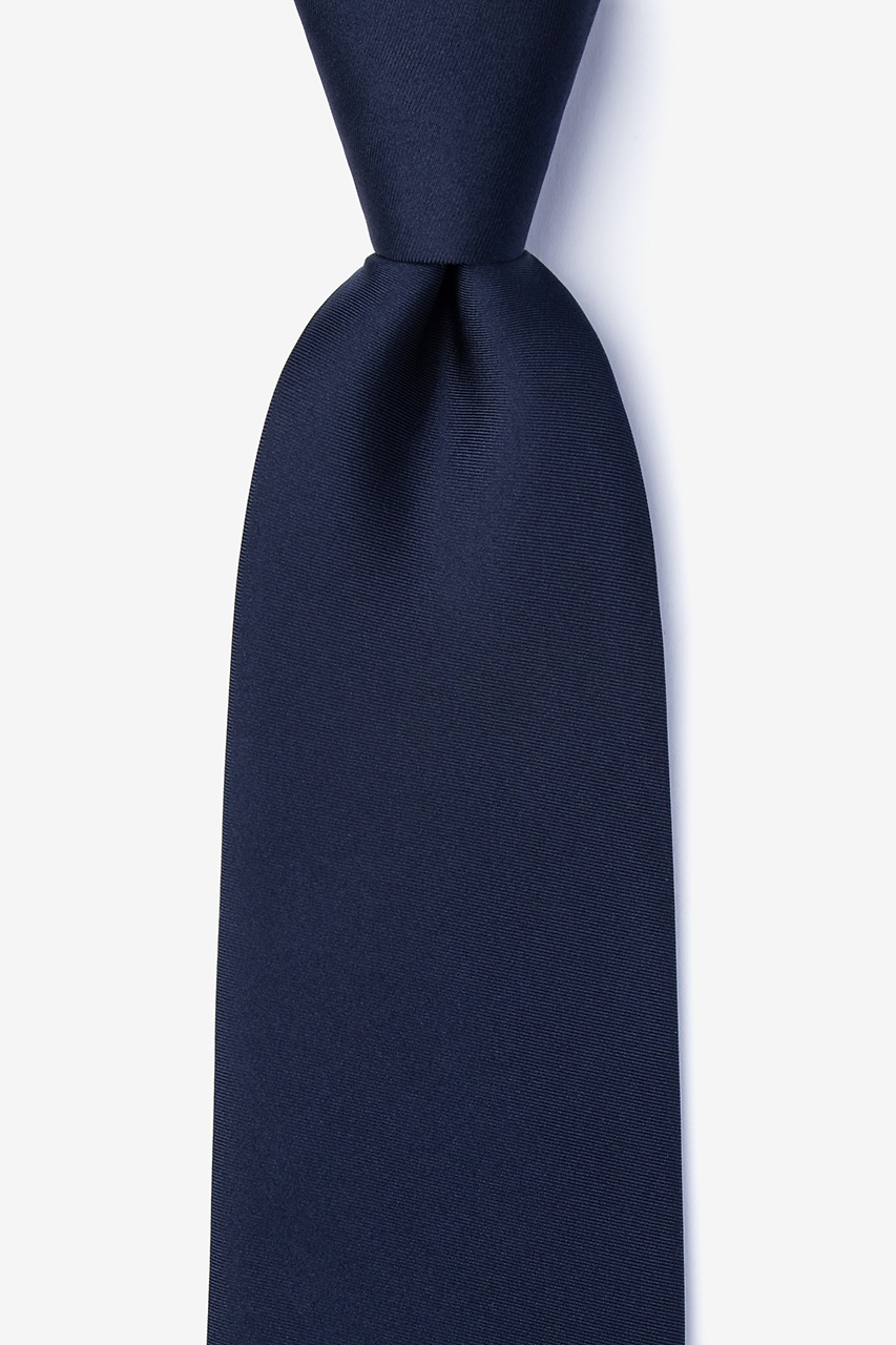 Navy Blue Extra Long Tie Photo (0)