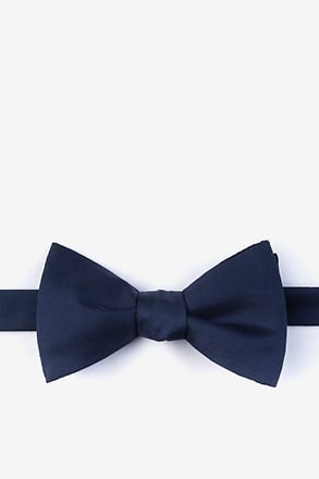_Navy Blue Self-Tie Bow Tie_