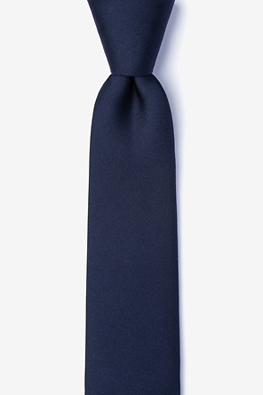 Navy Blue Skinny Tie