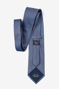 Navy Blue Solid Stitch Extra Long Tie Photo (1)