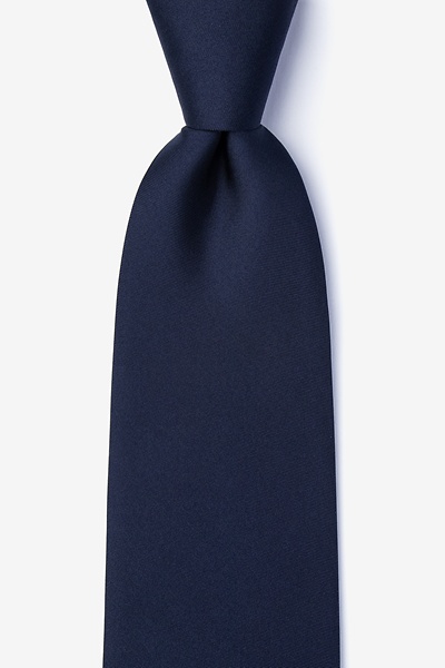 Navy Blue Silk Navy Blue Tie