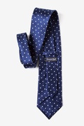Navy with White Dots Navy Blue Extra Long Tie Photo (1)