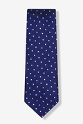 Navy with White Dots Navy Blue Tie Photo (0)