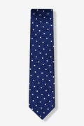 Navy with White Dots Navy Blue Tie For Boys Photo (0)