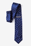 Navy with White Dots Navy Blue Tie For Boys Photo (1)