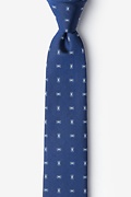 Nelson Navy Blue Skinny Tie Photo (0)