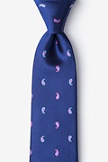 New Guinea Navy Blue Extra Long Tie Photo (0)