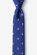 New Guinea Navy Blue Skinny Tie Photo (0)