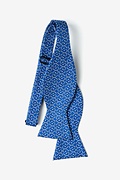 Off the Hook Navy Blue Self-Tie Bow Tie Photo (2)