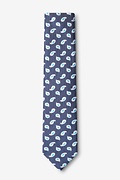 Oland Navy Blue Skinny Tie Photo (1)