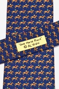 One Horse Race Navy Blue Tie Photo (3)