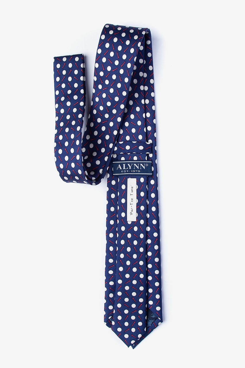 Navy Blue Silk Par-Tee Time Extra Long Tie | Ties.com