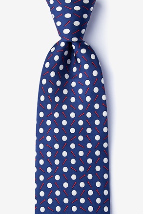 _Par-Tee Time Navy Blue Extra Long Tie_