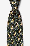 Partridge In A Pear Tree Navy Blue Tie Photo (0)