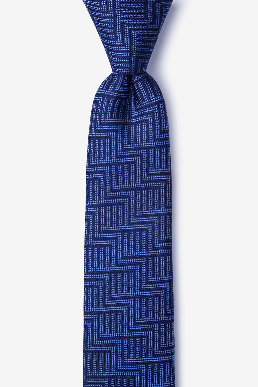 Pearch Navy Blue Skinny Tie Photo (0)