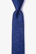 Pearch Navy Blue Skinny Tie Photo (0)