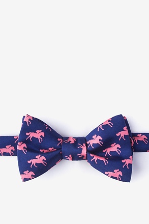 Photo Finish Navy Blue Self-Tie Bow Tie