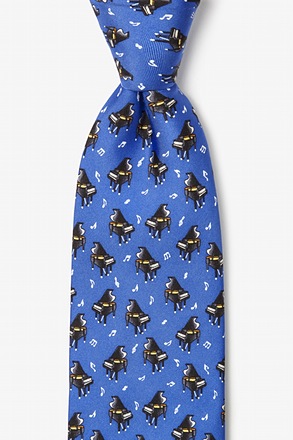 Pianos Navy Blue Tie