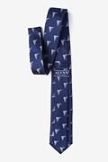 Pier Pressure Navy Blue Skinny Tie Photo (1)