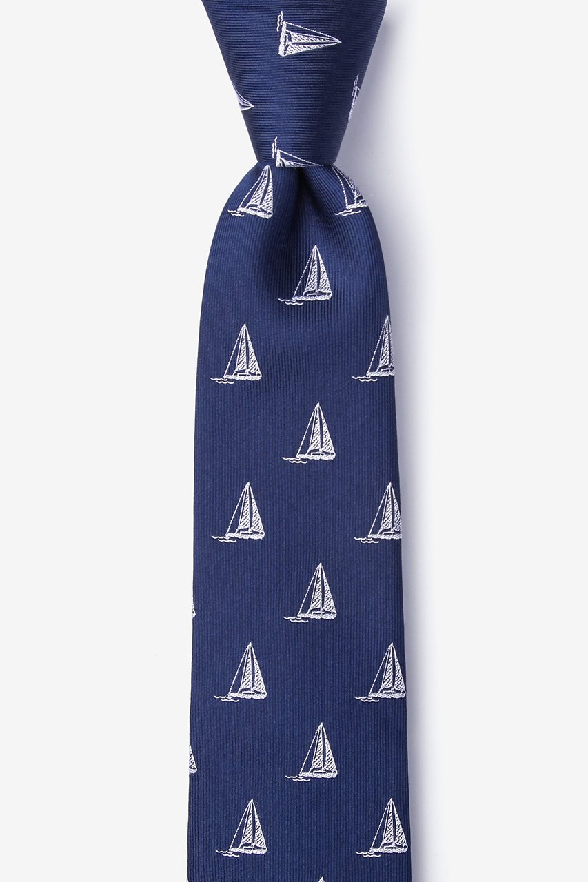 Pier Pressure Navy Blue Skinny Tie Photo (0)