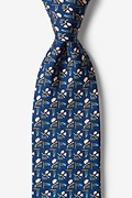 Piggy Went to Market Navy Blue Tie Photo (0)
