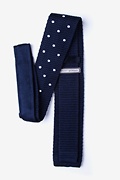 Polka Dot Navy Blue Knit Tie Photo (1)