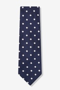 Polka Dot Navy Blue Tie Photo (0)
