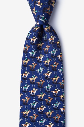 Pony Up Navy Blue Tie