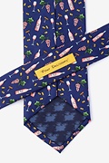 Pour Decisions Navy Blue Extra Long Tie Photo (2)