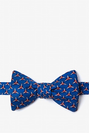 Propellers Navy Blue Self-Tie Bow Tie