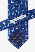 Raining Cats and Dogs Navy Blue Extra Long Tie Photo (2)