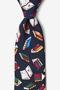Required Reading Navy Blue Tie Photo (0)
