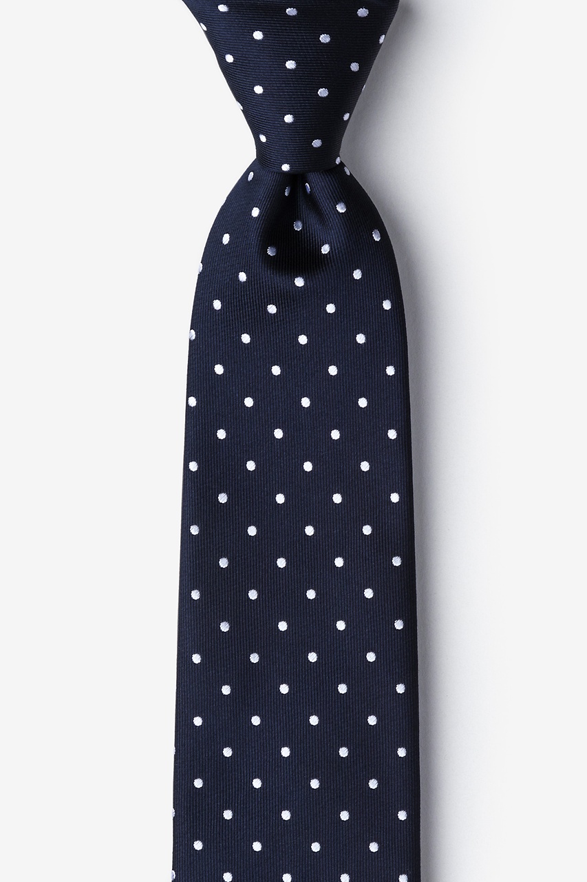 Navy Blue Silk Richards Extra Long Tie