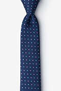 Rocas Atoll Navy Blue Skinny Tie Photo (1)