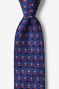 Rosy Cheeks Navy Blue Tie Photo (1)