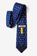 Rosy Cheeks Navy Blue Tie Photo (2)