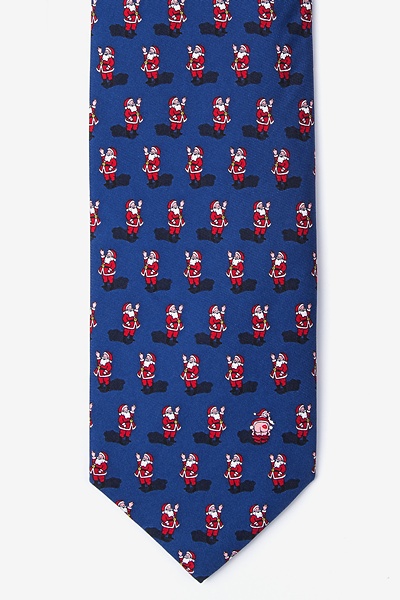 Navy Blue Silk Rosy Cheeks Tie