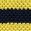 Navy Blue Silk Rugby Stripe Knit Skinny Tie