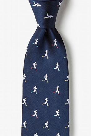 _Runner's High Navy Blue Tie_