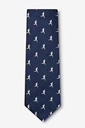 Runners Navy Blue Extra Long Tie Photo (1)