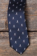 Runners Navy Blue Extra Long Tie Photo (3)
