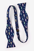 Santa Gators Navy Blue Self-Tie Bow Tie Photo (1)