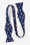 Santa Gators Navy Blue Self-Tie Bow Tie Photo (1)