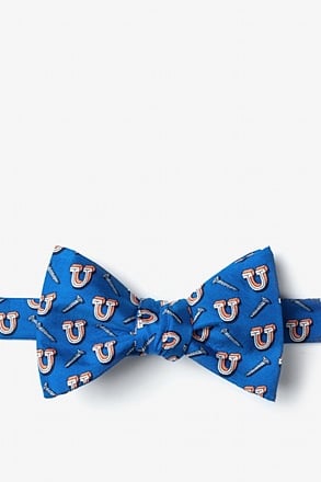 Screw U Navy Blue Self-Tie Bow Tie
