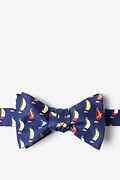 Seas the Day Navy Blue Self-Tie Bow Tie Photo (1)