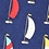 Navy Blue Silk Seas the Day Tie