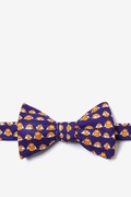 See No, Hear No, Speak No Jack Navy Blue Self-Tie Bow Tie Photo (0)