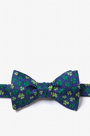 _Shamrock Navy Blue Self-Tie Bow Tie_