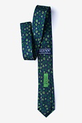 Shamrock Navy Blue Skinny Tie Photo (1)